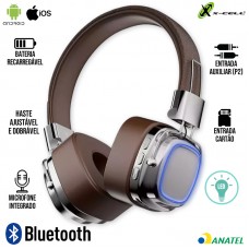 Headphone Bluetooth Retrô XC-BTH-53 X-Cell - Marron